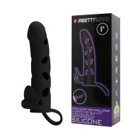 Насадка на член Pretty Love 6 Inch Vibrating Penis Sleeve Чорна