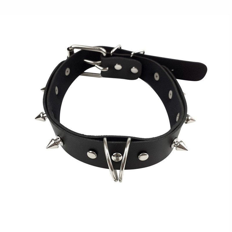 Нашийник з шипами та повідцем Art of Sex Collar Spikes and Leash