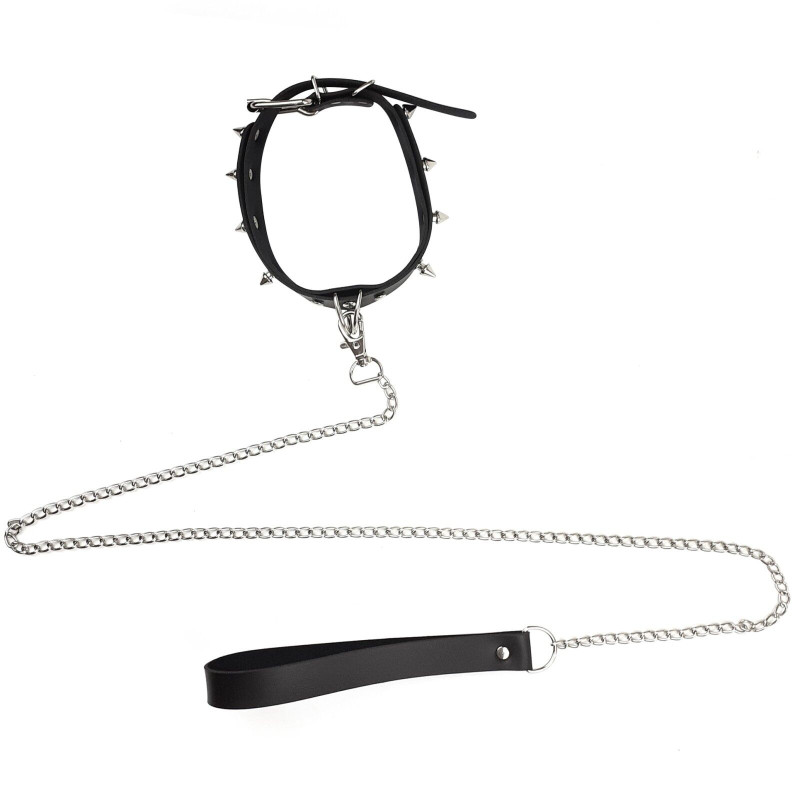 Нашийник з шипами та повідцем Art of Sex Collar Spikes and Leash