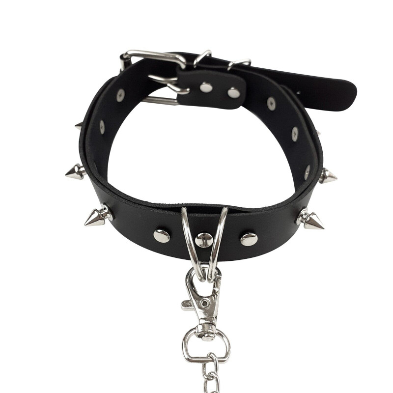 Нашийник з шипами та повідцем Art of Sex Collar Spikes and Leash
