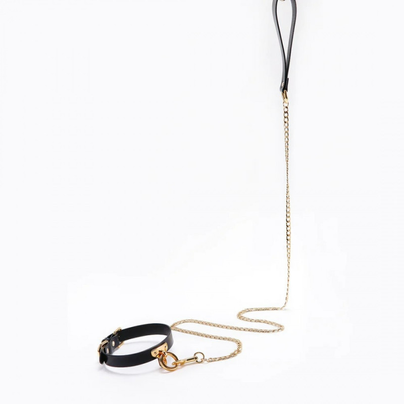Ошейник-чокер с кольцом Кожаный UPKO Leather Cosplay Choker L