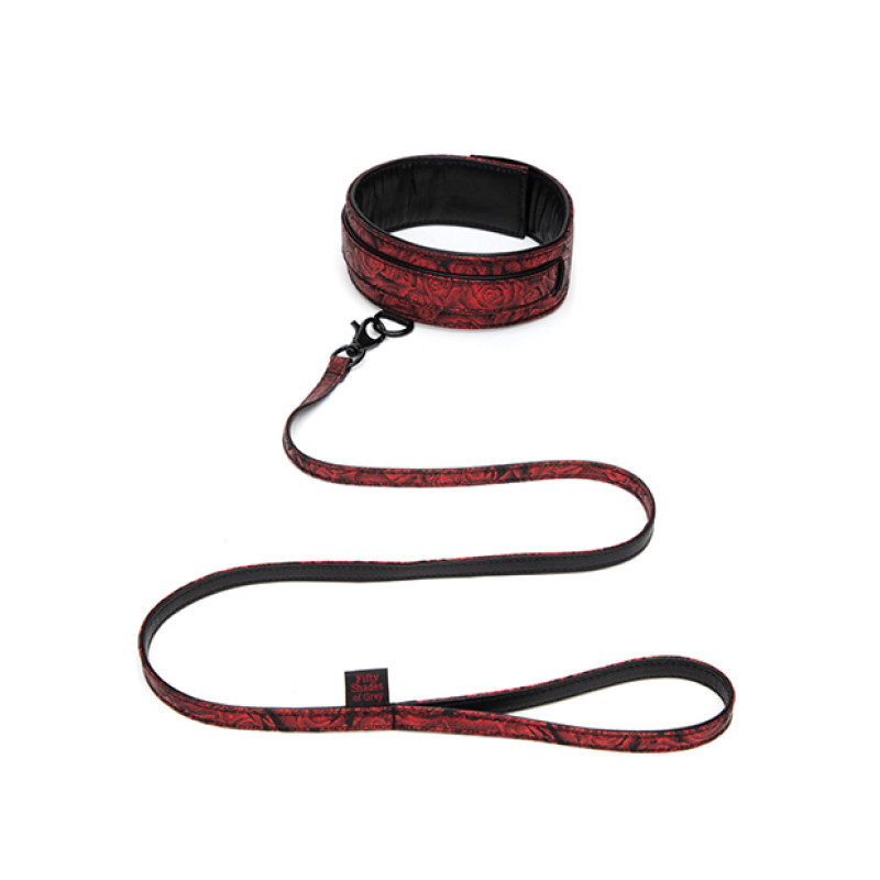 Ошейник и поводок Fifty Shades of Grey Sweet Anticipation Reversible Faux Leather Collar and Lead
