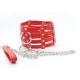 Нашийник з ланцюжком DS Fetish Collar with chain leash red