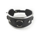 Нашийник з натуральної шкіри зі стразами та кільцем Art of Sex Collar Ring