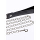 Поводок с карабином и черной петлей Taboom Chain Leash, серебристый