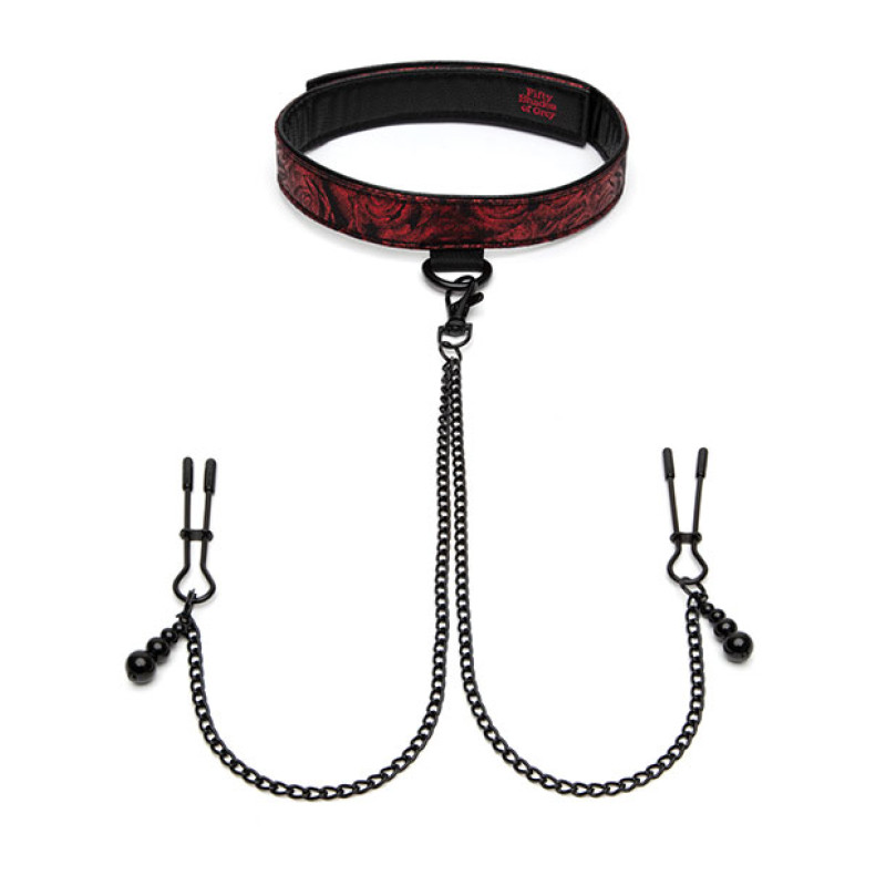 Ошейник с зажимами на соски Sweet Anticipation Fifty Shades of Grey Collar Nipp