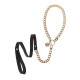 Поводок цепь с петлей из искусственной кожи Taboom Statement Leash золотистый, 75 см