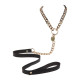 Поводок цепь с петлей из искусственной кожи Taboom Statement Leash золотистый, 75 см