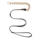 Поводок цепь с петлей из искусственной кожи Taboom Statement Leash золотистый, 75 см