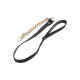 Поводок цепь с петлей из искусственной кожи Taboom Statement Leash золотистый, 75 см