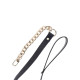 Поводок цепь с петлей из искусственной кожи Taboom Statement Leash золотистый, 75 см