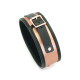Широкий ошейник с поводком Liebe Seele Rose Gold Memory Collar with Leash, натуральная кожа