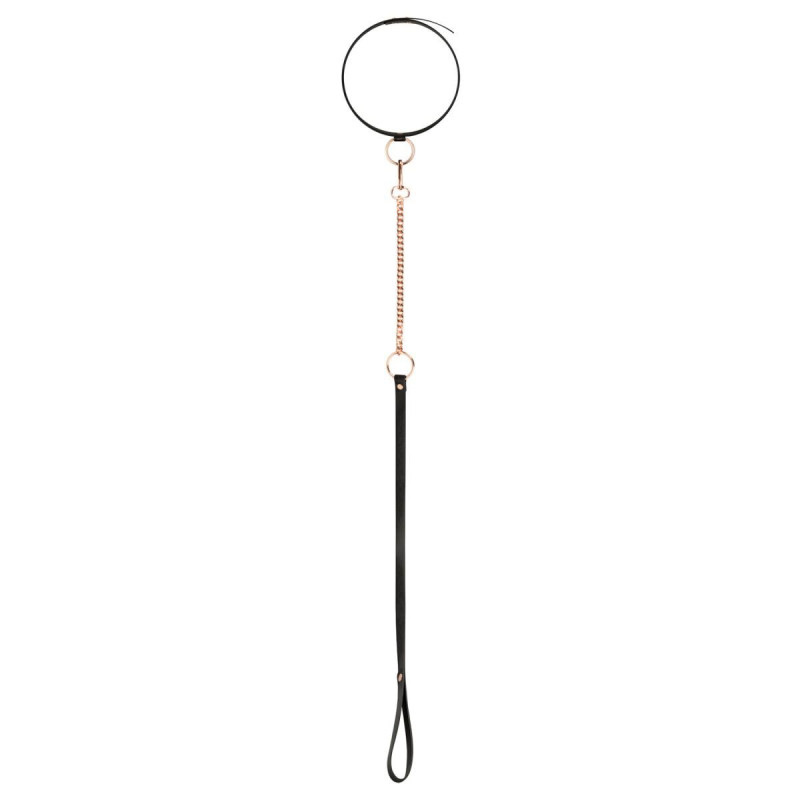 Ошейник с поводком Rosy Gold - Collar with Leash - Black