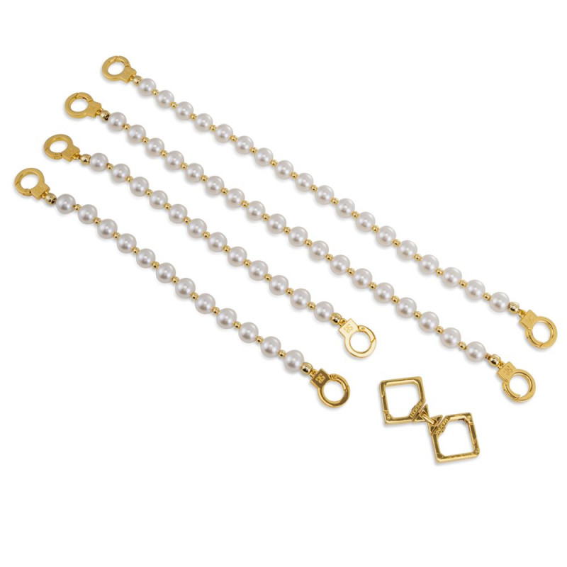 Перлинні наручники та поножі LOCKINK Pearl Handcuffs & Anklecuffs