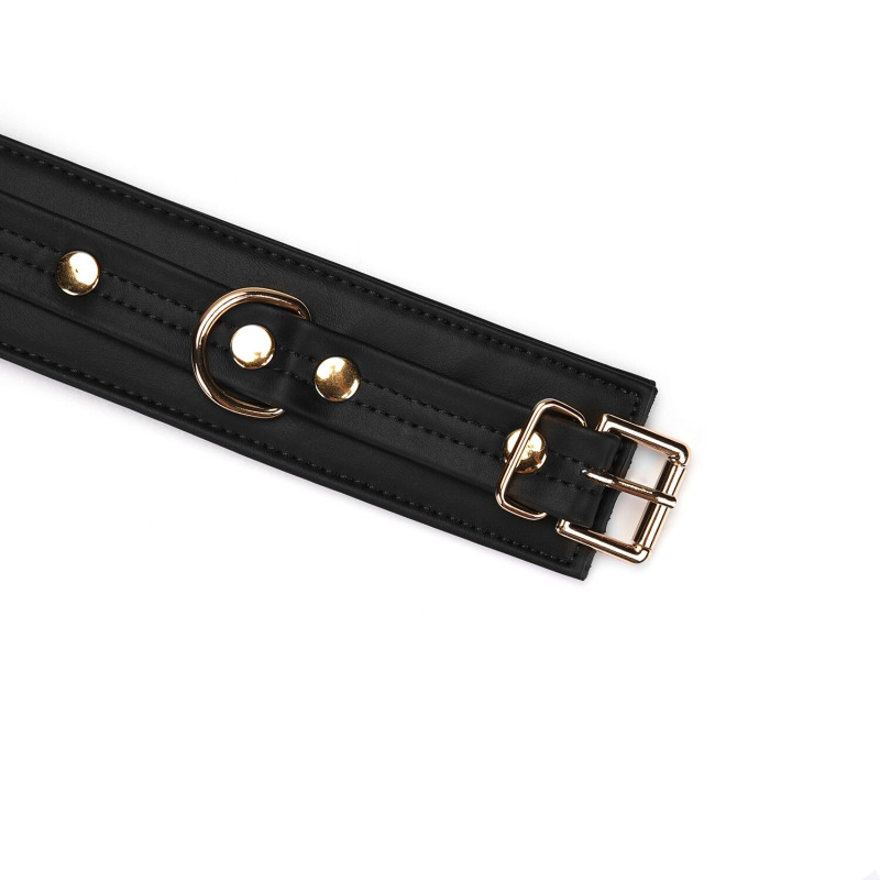 Наручники с цепочкой Liebe Seele Black Organosilicon Wrist Cuff, экокожа