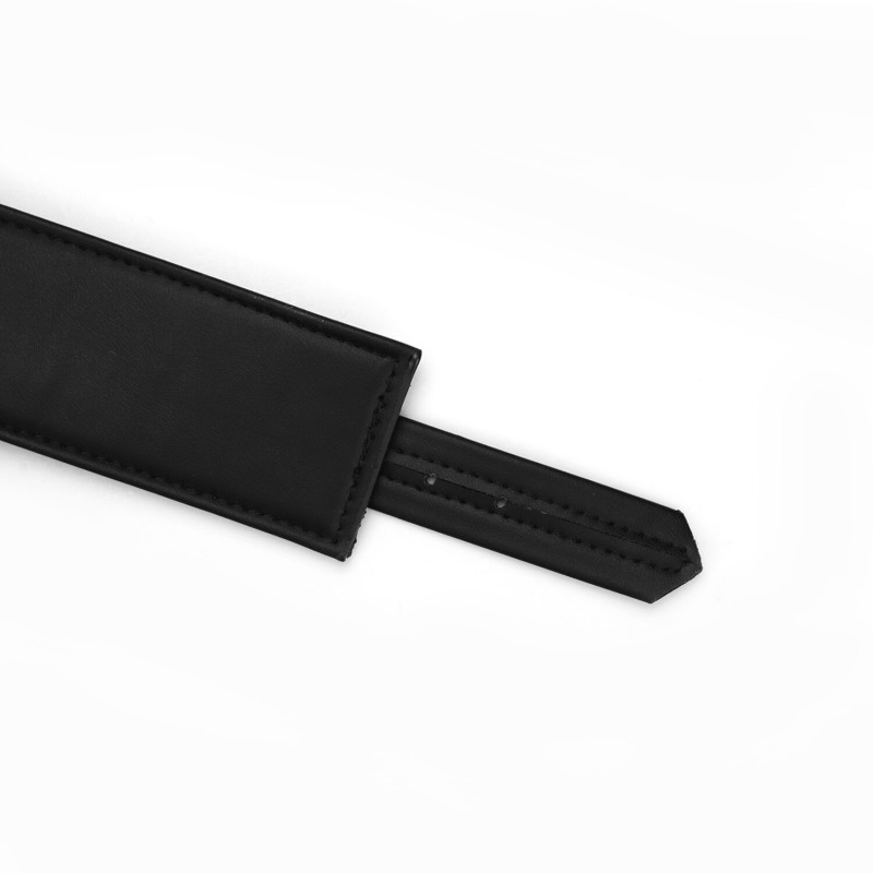 Наручники с цепочкой Liebe Seele Black Organosilicon Wrist Cuff, экокожа