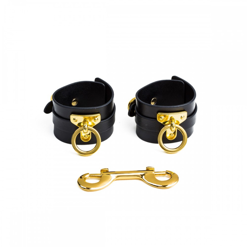 Наручники UPKO Handcuffs итальянская кожа, Черные