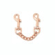 Наручники Liebe Seele Rose Gold Memory Wrist Cuff, натуральная кожа, розовое золото