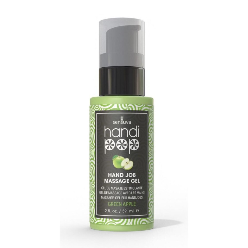 Вкусный гель для изысканных мануальных и оральных ласк Sensuva — Handipop Green Apple (59 мл)