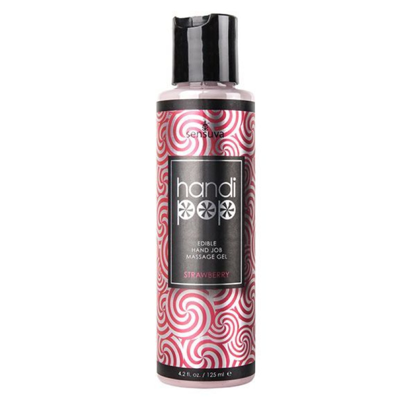 Вкусовой гель для мануальных и оральных ласк Sensuva Handipop Strawberry 125 мл