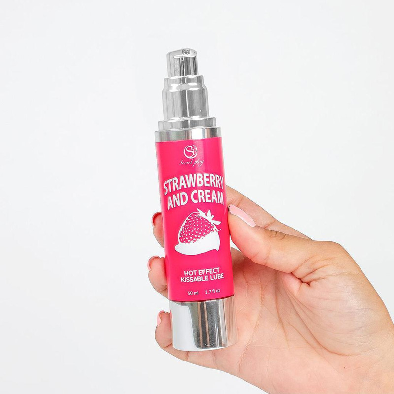 Оральний масажний лубрикант Secret Play Strawberry & Cream, 50 мл