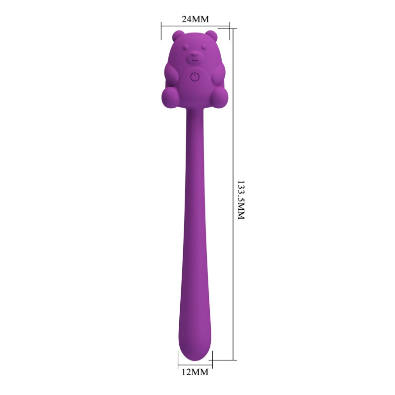 Вібратор Pretty Love Cute Bear Purple, 7 vibration functions