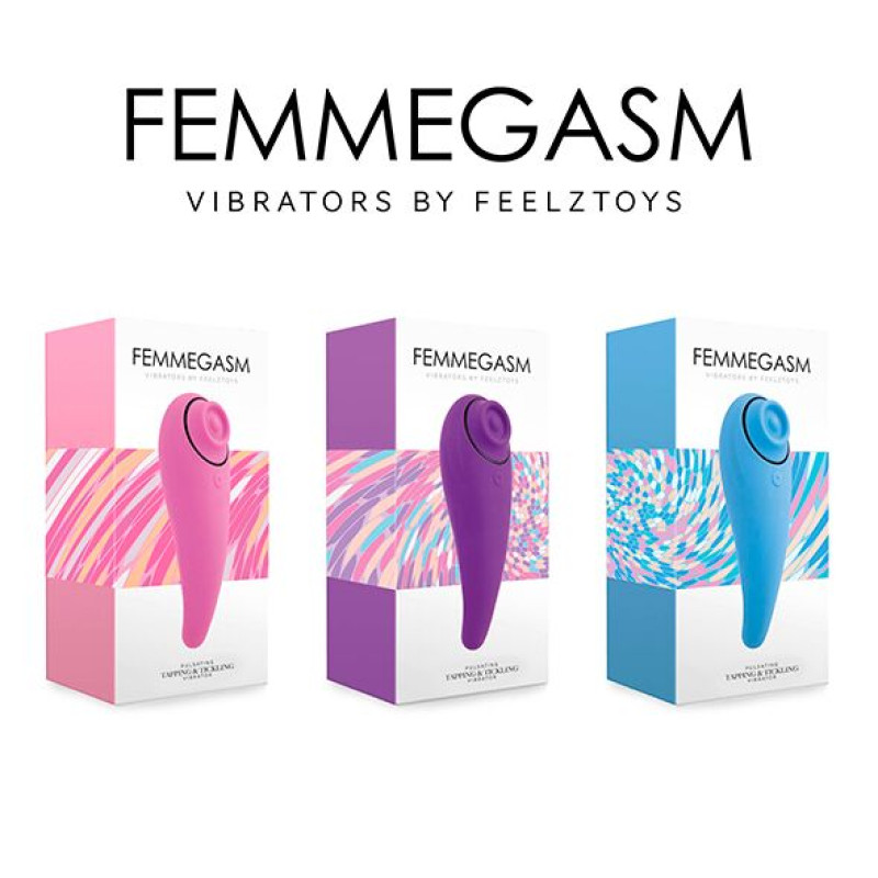 Пульсатор для клітора плюс вібратор FeelzToys FemmeGasm Tapping & Tickling Vibrator Рожевий