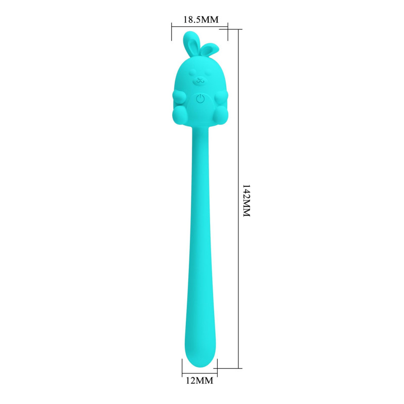 Вібратор Pretty Love Cute Bunny Turquoise, 7 vibration functions