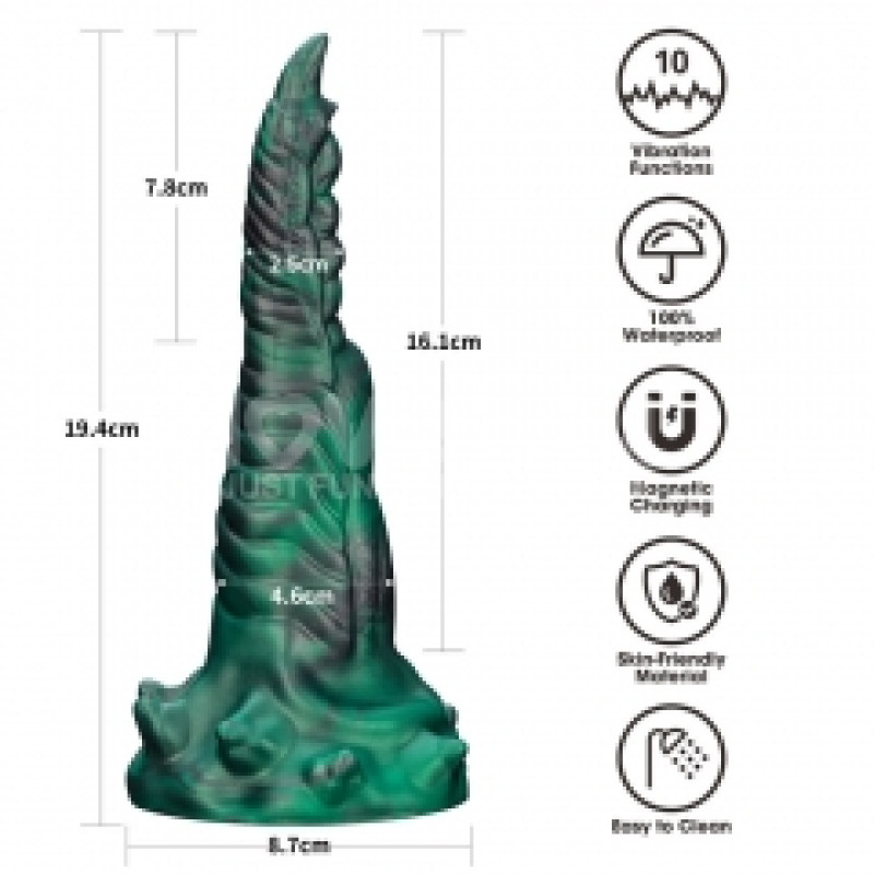 Вібростимулятор LoveToy DoubleLoveToyClaw Vibrating Silicone Dildo Savage Charm