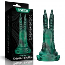 Вібростимулятор LoveToy DoubleLoveToyClaw Vibrating Silicone Dildo Savage Charm