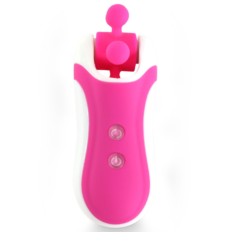 Стимулятор з імітацією оральних ласк FeelzToys Clitella Oral Clitoral Stimulator Рожевий