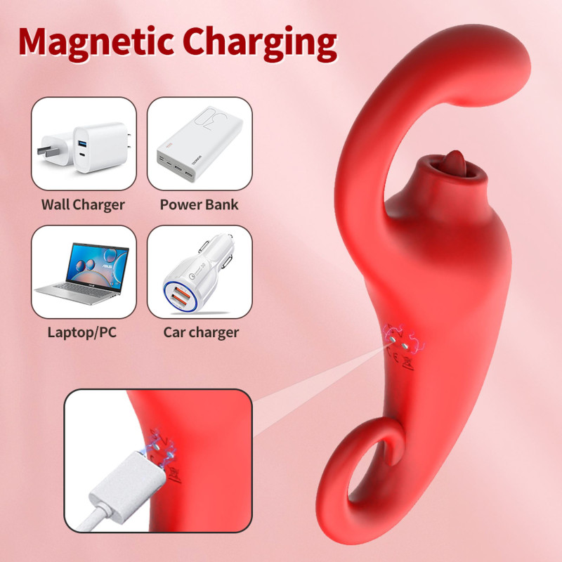 Вібратор B - Series Power Merfi, 10 Vibration Functions, 10 Frequency Tongue Licking USB