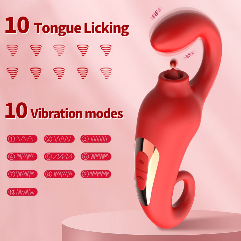 Вібратор B - Series Power Merfi, 10 Vibration Functions, 10 Frequency Tongue Licking USB