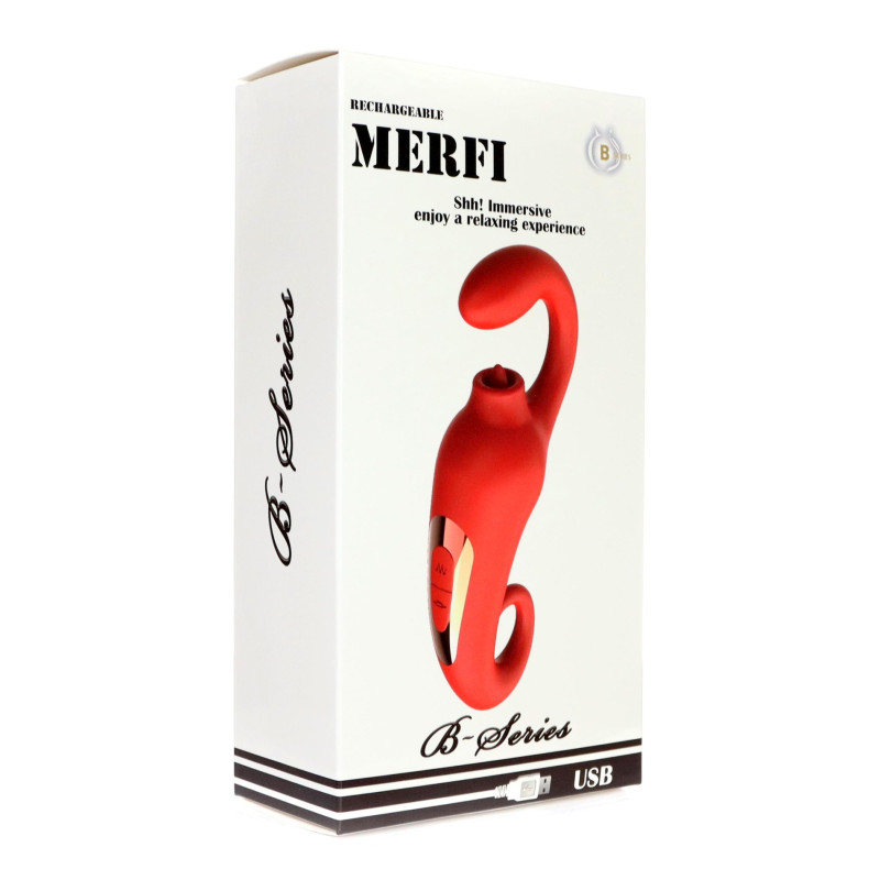 Вібратор B - Series Power Merfi, 10 Vibration Functions, 10 Frequency Tongue Licking USB