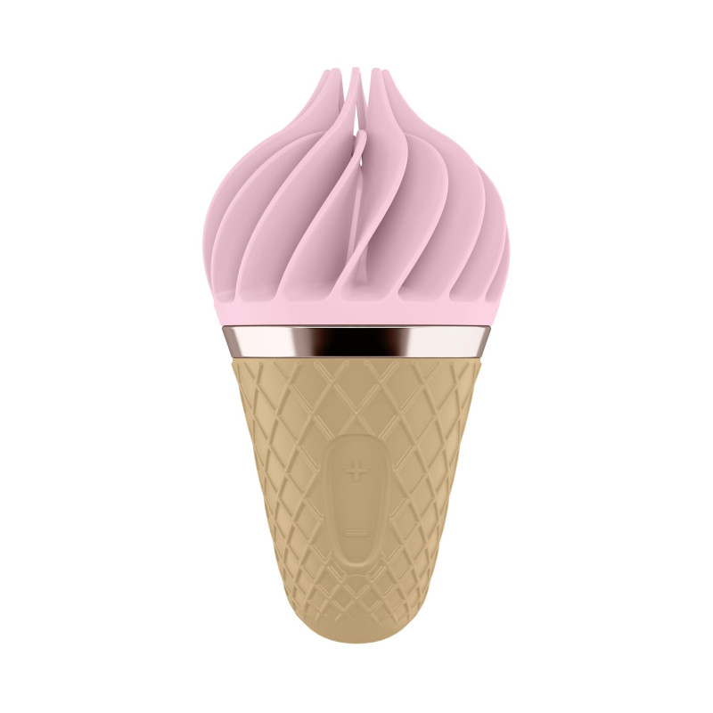 Мороженка спиннатор Satisfyer Lay-On Sweet Temptation Рожевий/Коричневий