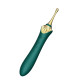 Мультифункциональный вибратор Zalo — Bess 2 Turquoise Green, 4 насадки, подогрев.