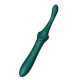 Мультифункциональный вибратор Zalo — Bess 2 Turquoise Green, 4 насадки, подогрев.