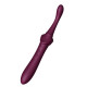Мультифункциональный вибратор Zalo — Bess 2 Velvet Purple, 4 насадки, подогрев