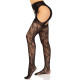 Чулки Leg Avenue Eyelet lace suspender hose Black One Size
