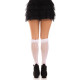 Гольфи ажурні Leg Avenue Sweetheart Ruffle Cuff Knee Highs, білі, малюнок-сердечка