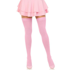 Щільні непрозорі панчохи Leg Avenue Opaque Nylon Thigh Highs Pink, One Size