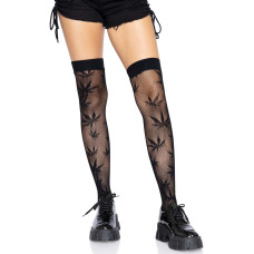 Чулки с рисунком Leg Avenue 420 Net thigh highs Black