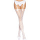Панчохи Leg Avenue Daisy Dot Fishnet Stockings One Size White