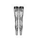 Чулки без мыска Noir Handmade F243 Tulle stockings with patterned flock embroidery, L