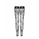 Чулки без мыска Noir Handmade F243 Tulle stockings with patterned flock embroidery, L