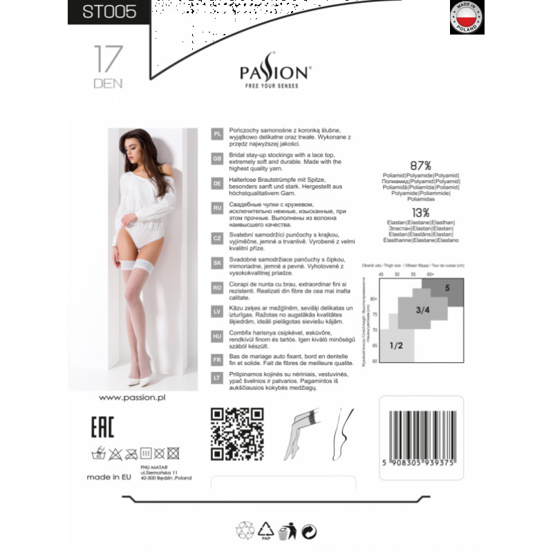 Панчохи ST005 5 bianco - Passion