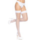 Панчохи-сітка зі швом Leg Avenue Backseam Thigh Highs White one size
