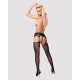 Сетчатые чулки-стокинги с кружевным поясом Obsessive Garter stockings S307 черные S/M/L