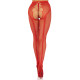 Чулки Leg Avenue Crotchless Net Tights with Heart Backseam Red One Size