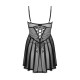 Эротический комплект Obsessive Chemeris babydoll & thong XL/2XL, пеньюар и стринги